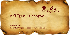 Mágeri Csongor névjegykártya